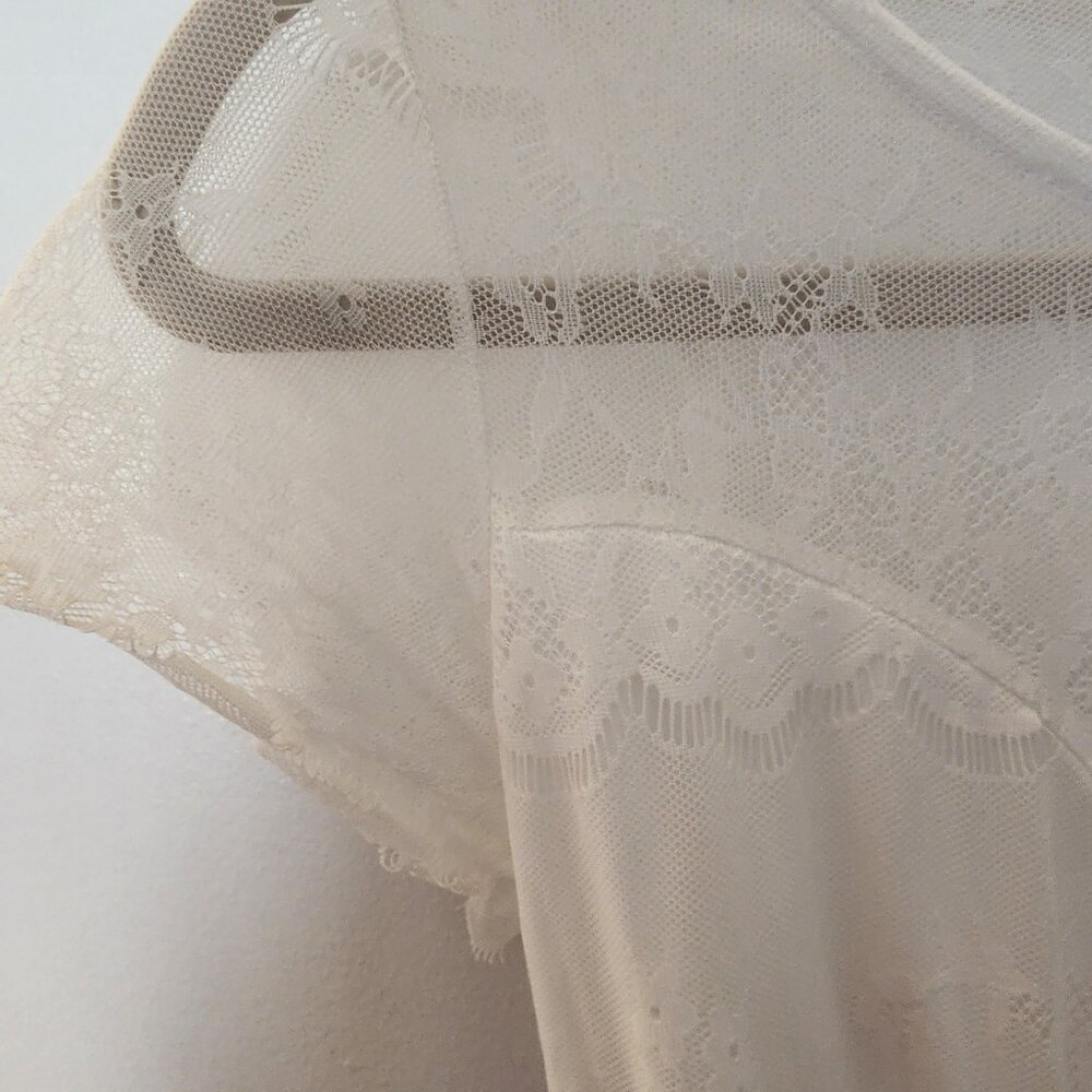 Charlotte Russe White Lace Dress Size S Cottage Wedding Bridal Bachelorette - Picture 6 of 6